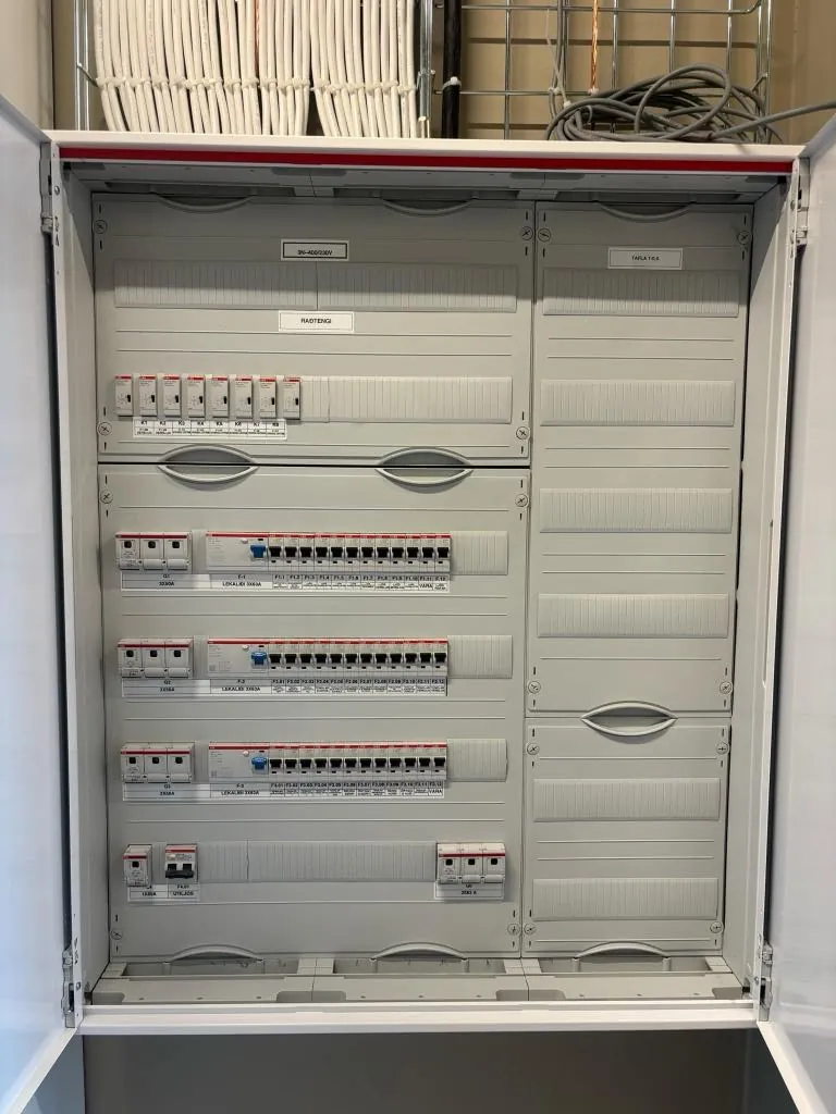 New distribution board with its covers fitted