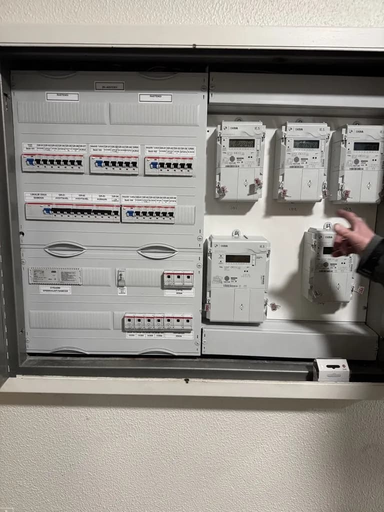 Meter board with energy meters