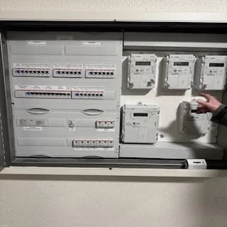Meter board with energy meters